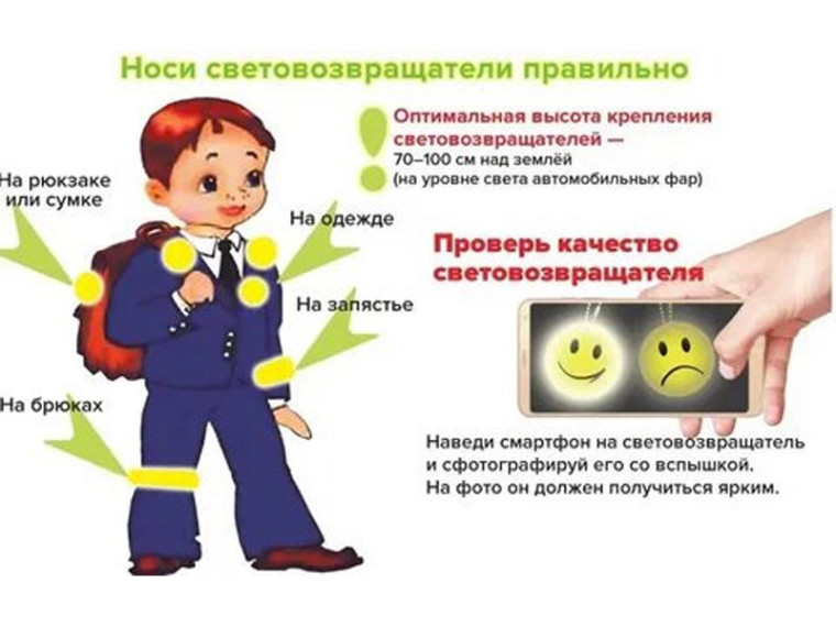 В школе прошел рейд по проверке наличия световозвращающих элементов.